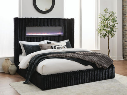 Tayleena - Upholstered Bed With Fireplace And Wireless Audio by Ashley – view 3