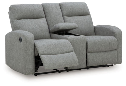 Gauntlet - Double Recline Loveseat With Console - Sterling by Ashley – view 2