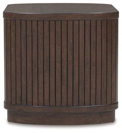 Korestone - Square End Table - Dark Brown by Ashley – view 2