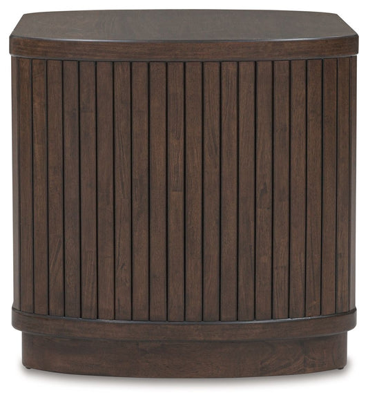 Korestone - Square End Table - Dark Brown by Ashley – view 2