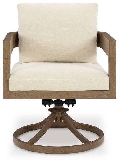 Serene Bay - Swivel Chair With Cushion (Set of 2) - Dark Brown / White by Ashley – view 3