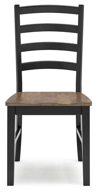 Wildenauer - Dining Room Side Chair (Set of 2) - Brown / Black by Ashley – view 2