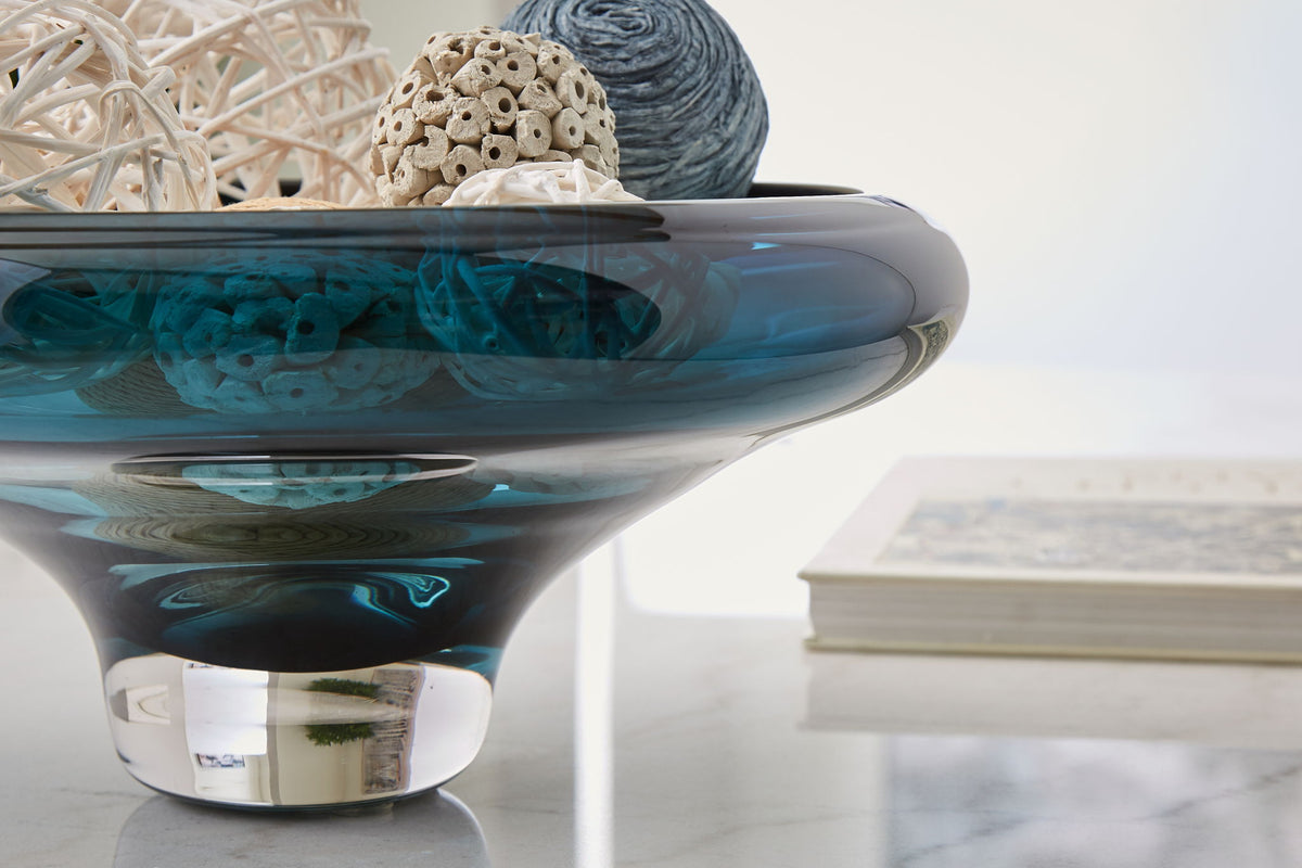 Vallborough - Indoor/Outdoor Bowl - Teal Blue by Ashley – view 3