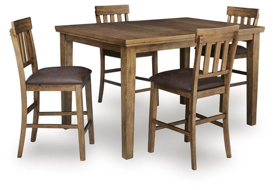 Urbinforte - Counter Height Extension Dining Table Set – 5 Piece Dining Room Sets