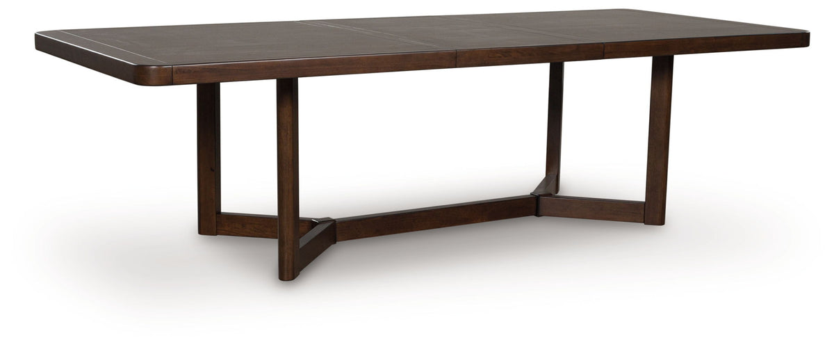 Dilenno - Rectangular Dining Room Extension Table - Dark Brown by Ashley – Dining Tables with Extensions