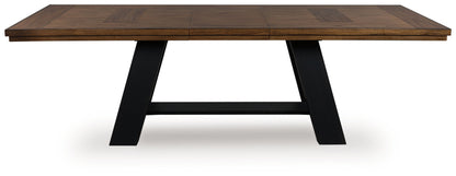 Greddinton - Dining Extension Table - Brown / Black by Ashley – view 3