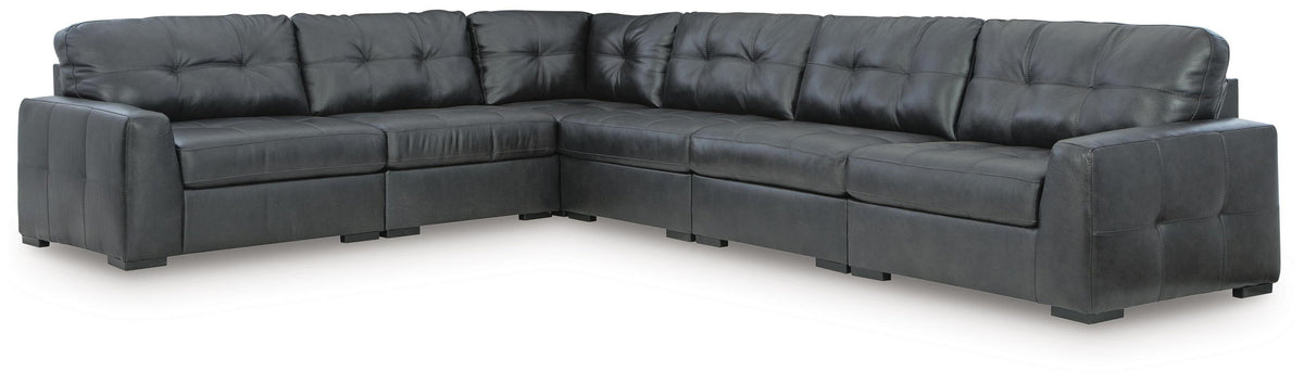 Brindley Pier - 6-Piece Sectional - Fog by Ashley – Stationary Sectionals