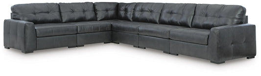 Brindley Pier - 6-Piece Sectional - Fog by Ashley – Stationary Sectionals