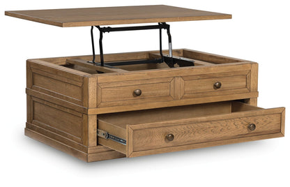 Sharlance - Lift Top Cocktail Table - Light Brown by Ashley – view 3