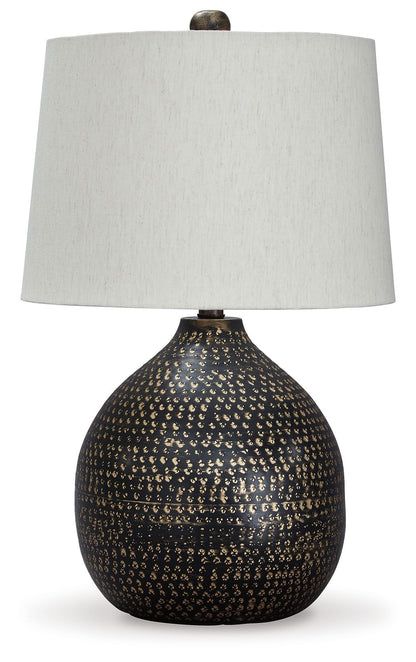 Maire - Metal Table Lamp  - Black / Gold Finish by Ashley – Table Lamps