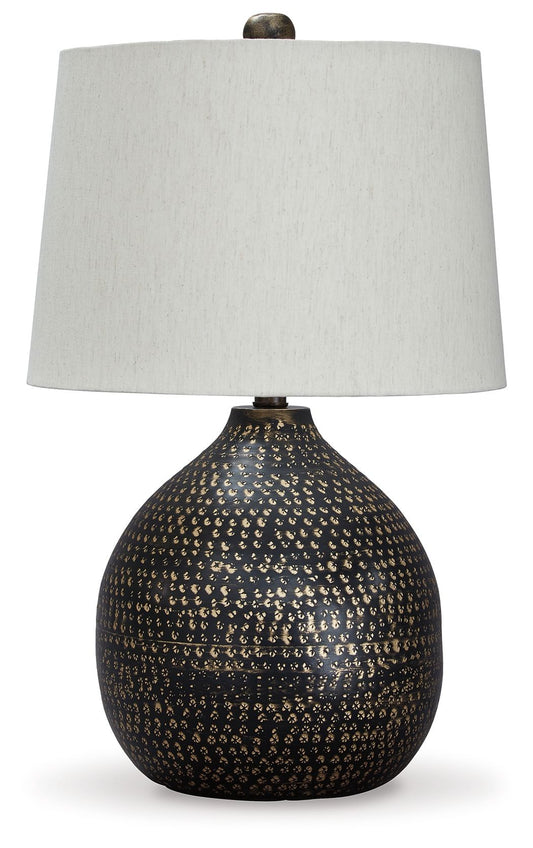 Maire - Metal Table Lamp  - Black / Gold Finish by Ashley – Table Lamps