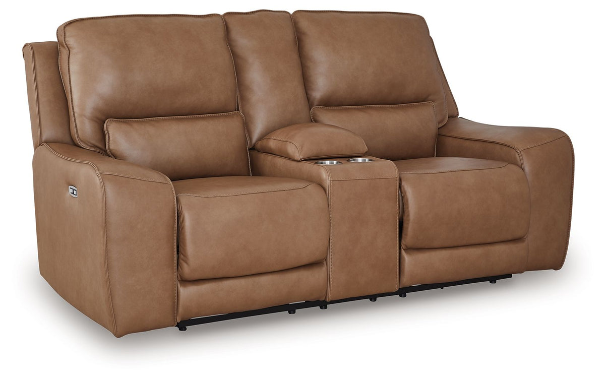 DeepWakes - Power Reclining Loveseat / Console / Adjustable Headrest by Ashley – Reclining Loveseats