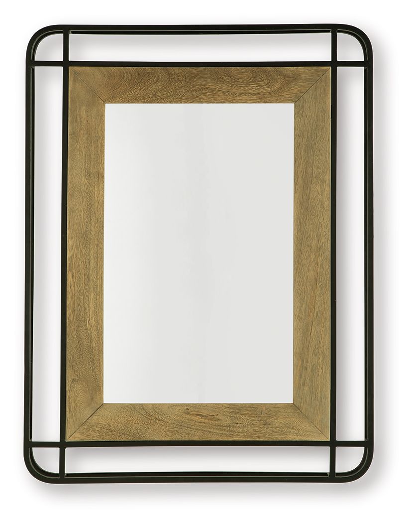 Beelman - Accent Mirror - Black / Brown by Ashley – Accent Mirrors