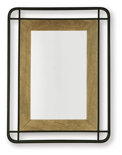 Beelman - Accent Mirror - Black / Brown by Ashley – Accent Mirrors