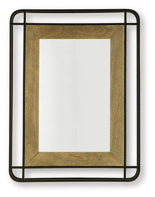 Beelman - Accent Mirror - Black / Brown by Ashley – Accent Mirrors