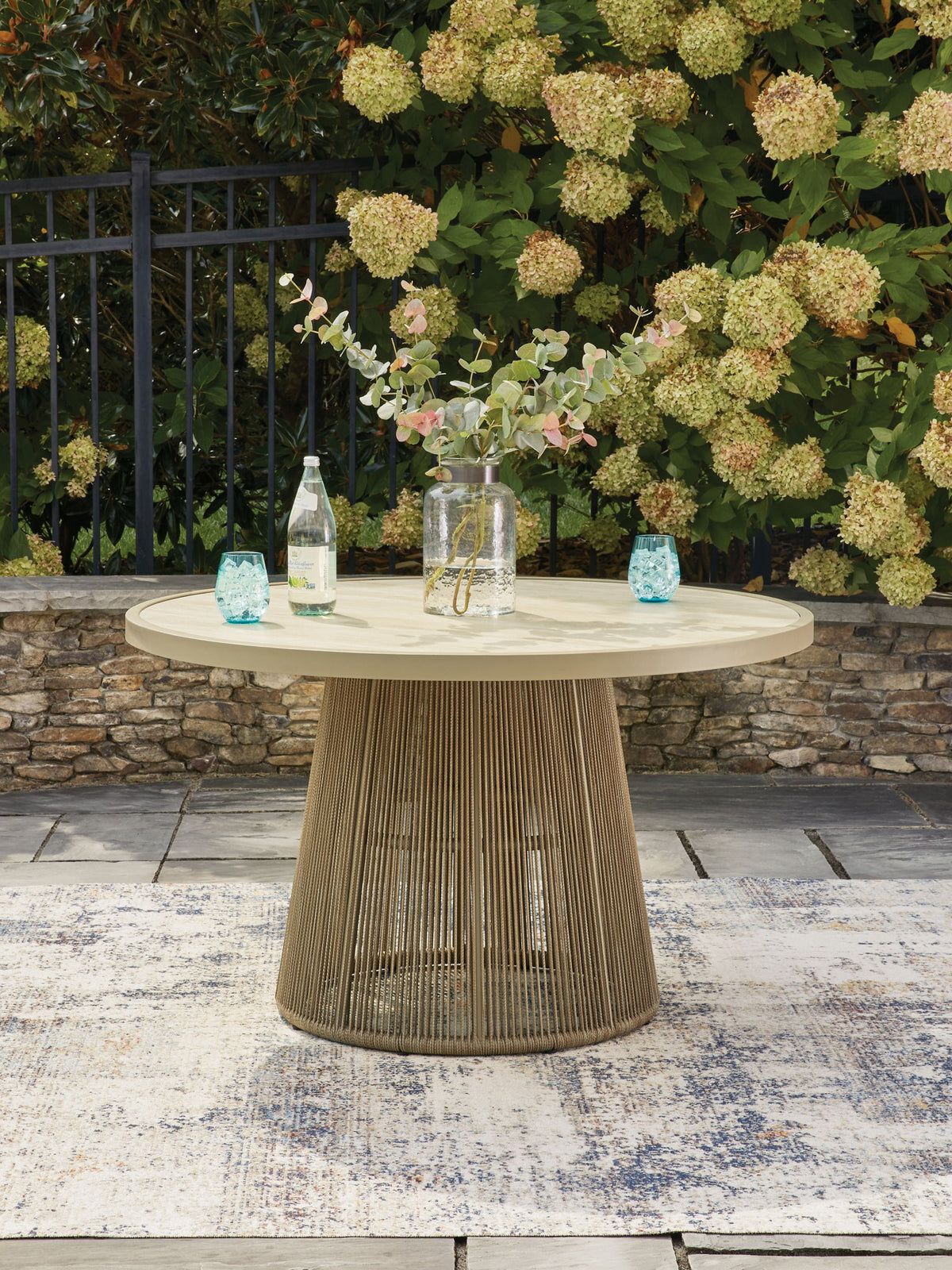 Orchard Beach - Outdoor Dining Table - Beige by Ashley – view 2
