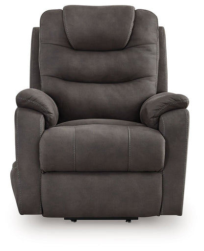 Snowfield - Power Lift Recliner - Gunmetal by Ashley – view 2
