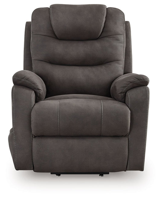 Snowfield - Power Lift Recliner - Gunmetal by Ashley – view 2