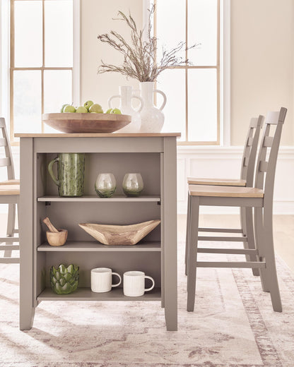 Harperfeld - Rectangular Dining Room Counter Table - Natural / Gray by Ashley – view 2