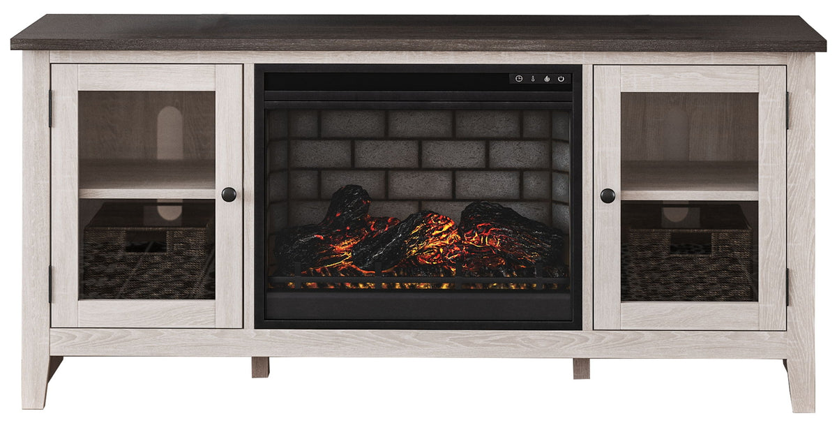 Dorrinson - TV Stand With Fireplace Insert by Ashley – view 2
