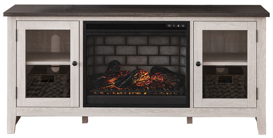 Dorrinson - TV Stand With Fireplace Insert by Ashley – view 2