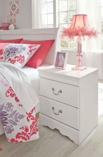 Anarasia - Two Drawer Night Stand - White by Ashley – view 2