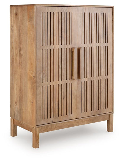 Pellamour - Bar Cabinet - Natural Brown by Ashley – Wine Cabinets