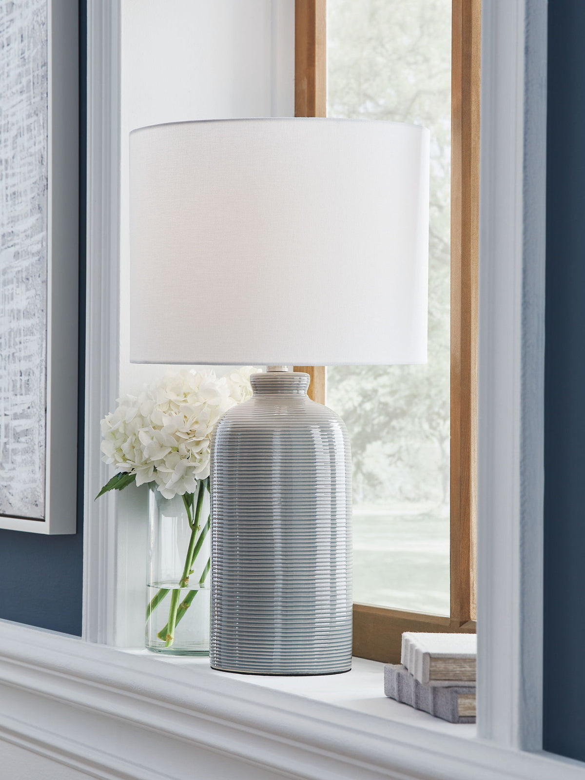 Wimlow - Ceramic Table Lamp - Gray Blue by Ashley – view 3