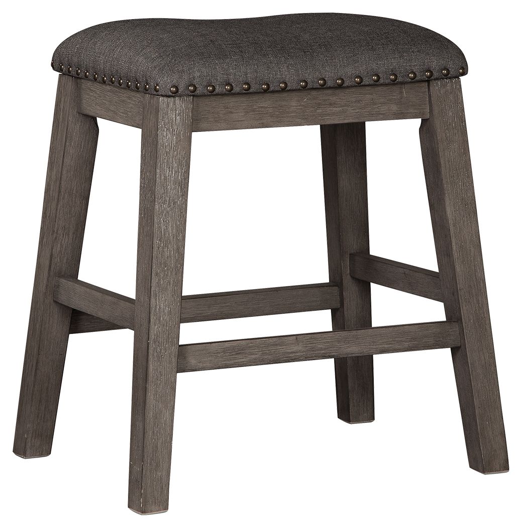 Caitbrook - Upholstered Stool (Set of 2) - Gray by Ashley – view 3