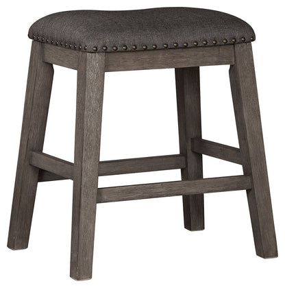 Caitbrook - Upholstered Stool (Set of 2) - Gray by Ashley – view 3