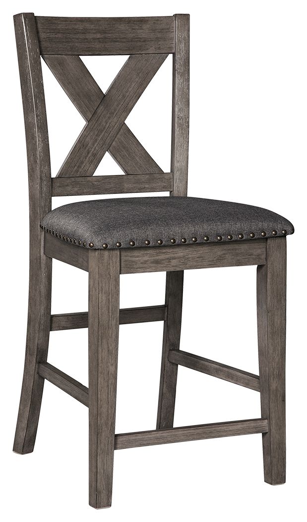 Caitbrook - Upholstered Barstool (Set of 2) - Gray by Ashley – view 4