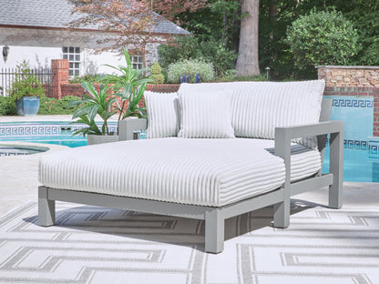 Hurley Park - Chaise Lounge With Cushion - Gray by Ashley – view 2