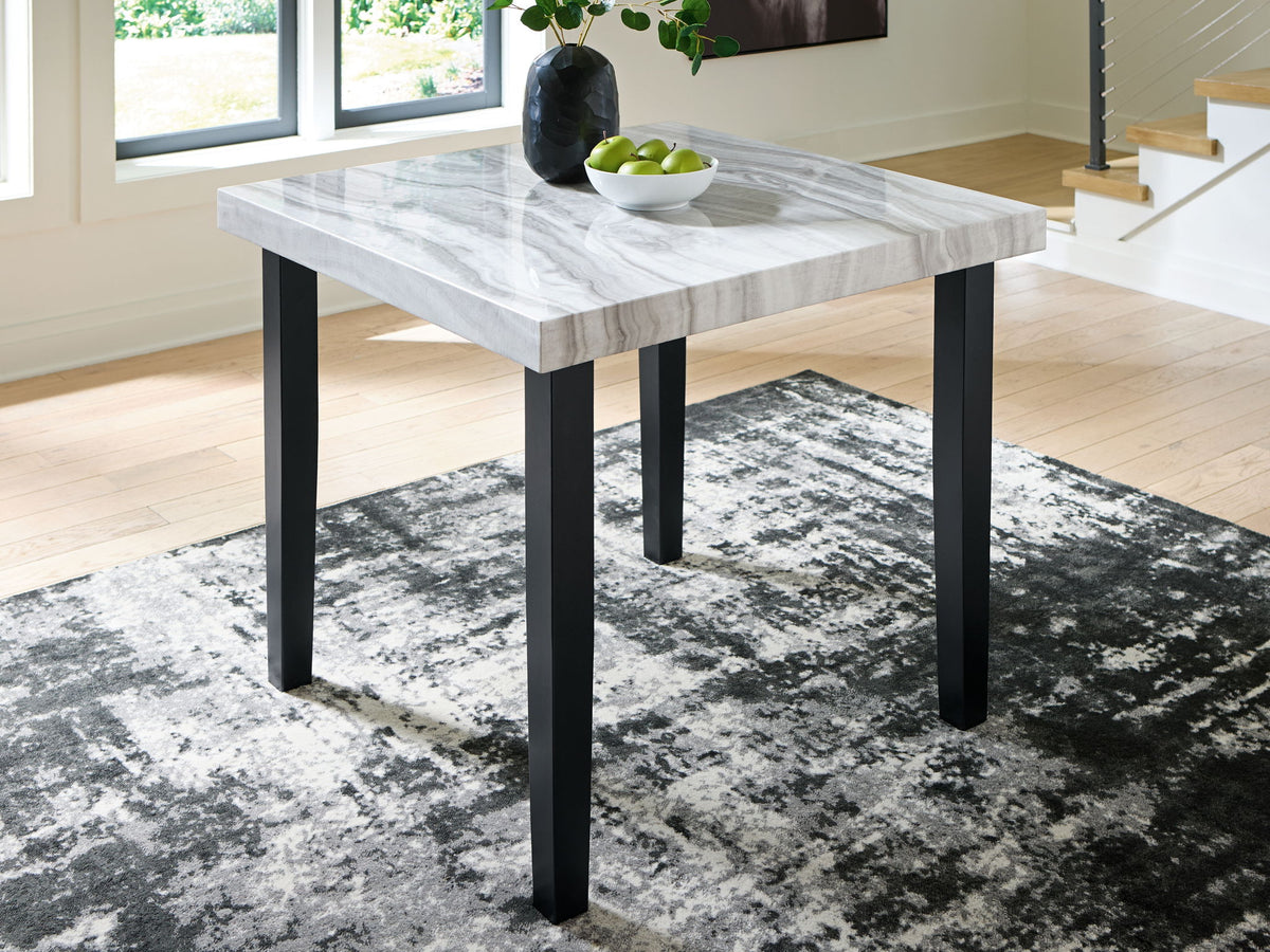Mervannie - Square Dining Room Counter Table - Gray / Black by Ashley – view 3