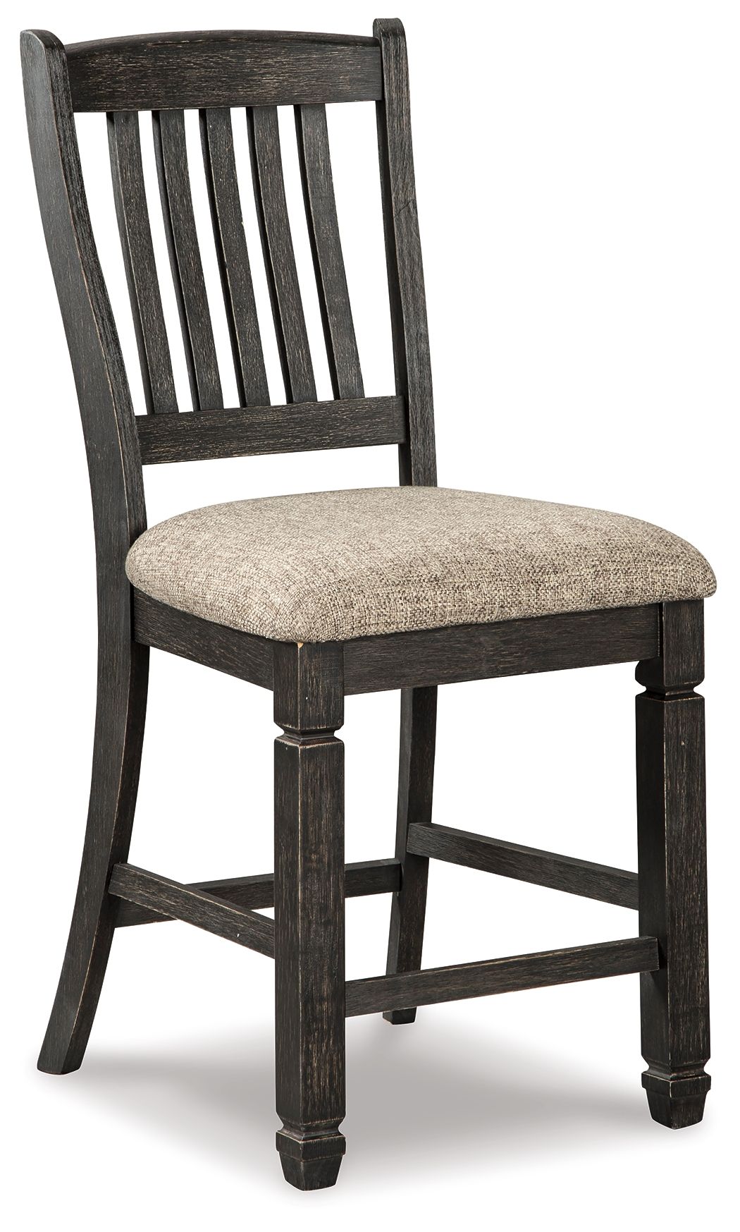 Tyler Creek - Upholstered Barstool (Set of 2) - Black / Grayish Brown by Ashley – view 3