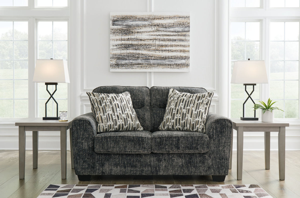 Lonoke - Loveseat - Gunmetal by Ashley – view 3