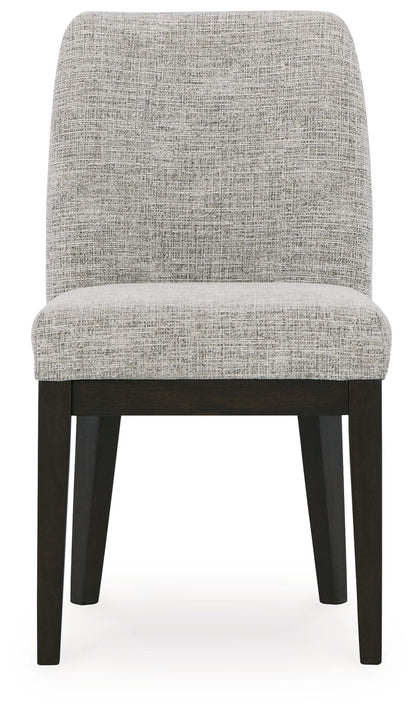 Burkhaus - Dining UPH Side Chair (Set of 2) - Beige / Dark Brown by Ashley – view 3