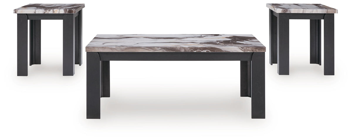 Jazmore - Occasional Table Set (Set of 3) - Dark Brown by Ashley – view 2