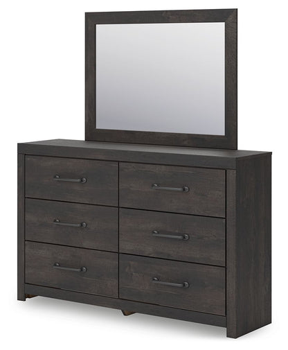Hollivern - Dresser And Mirror - Dark Gray by Ashley – view 3
