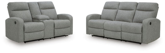 Gauntlet - 2 Pc. - Reclining Sofa And Loveseat - Sterling – Reclining Sofas & Loveseats