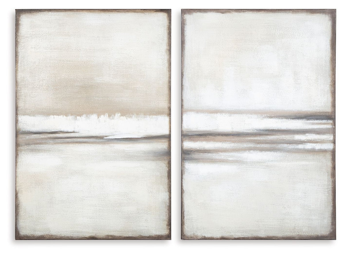 Brockdunn - Wall Art Set (Set of 2) - Tan / Brown by Ashley – Canvas Art Sets