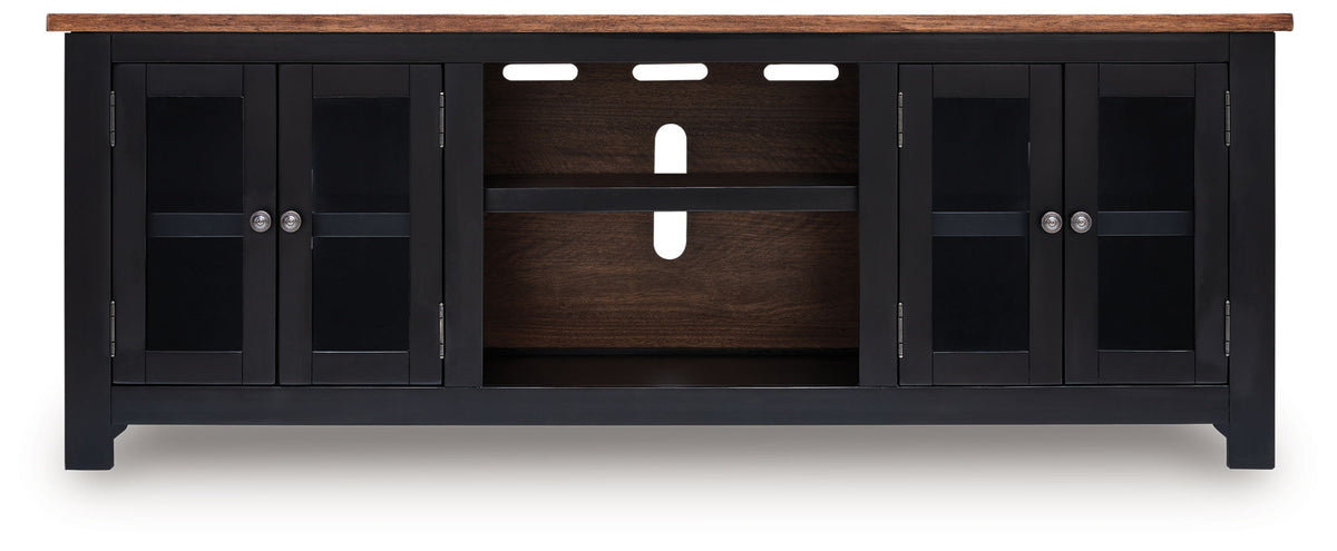 Wildenauer - XL TV Stand With Fireplace Option - Brown / Black by Ashley – view 3