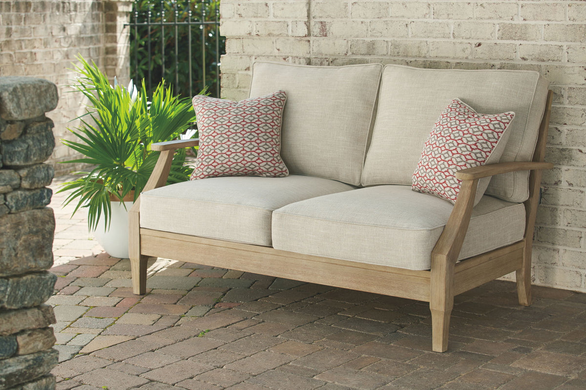 Clare View - Loveseat w/Cushion - Beige by Ashley – view 2
