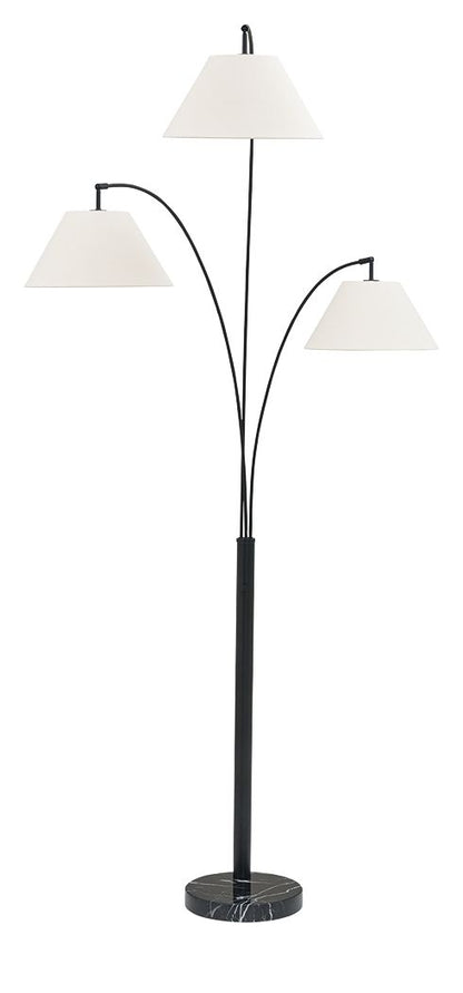 Gibbswellner - Metal Arc Lamp - Black by Ashley – Floor Lamps