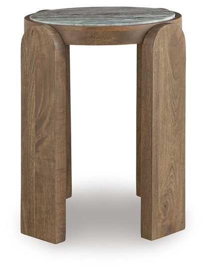 Gavrilley - Accent Table - Gray / White / Brown by Ashley – view 2