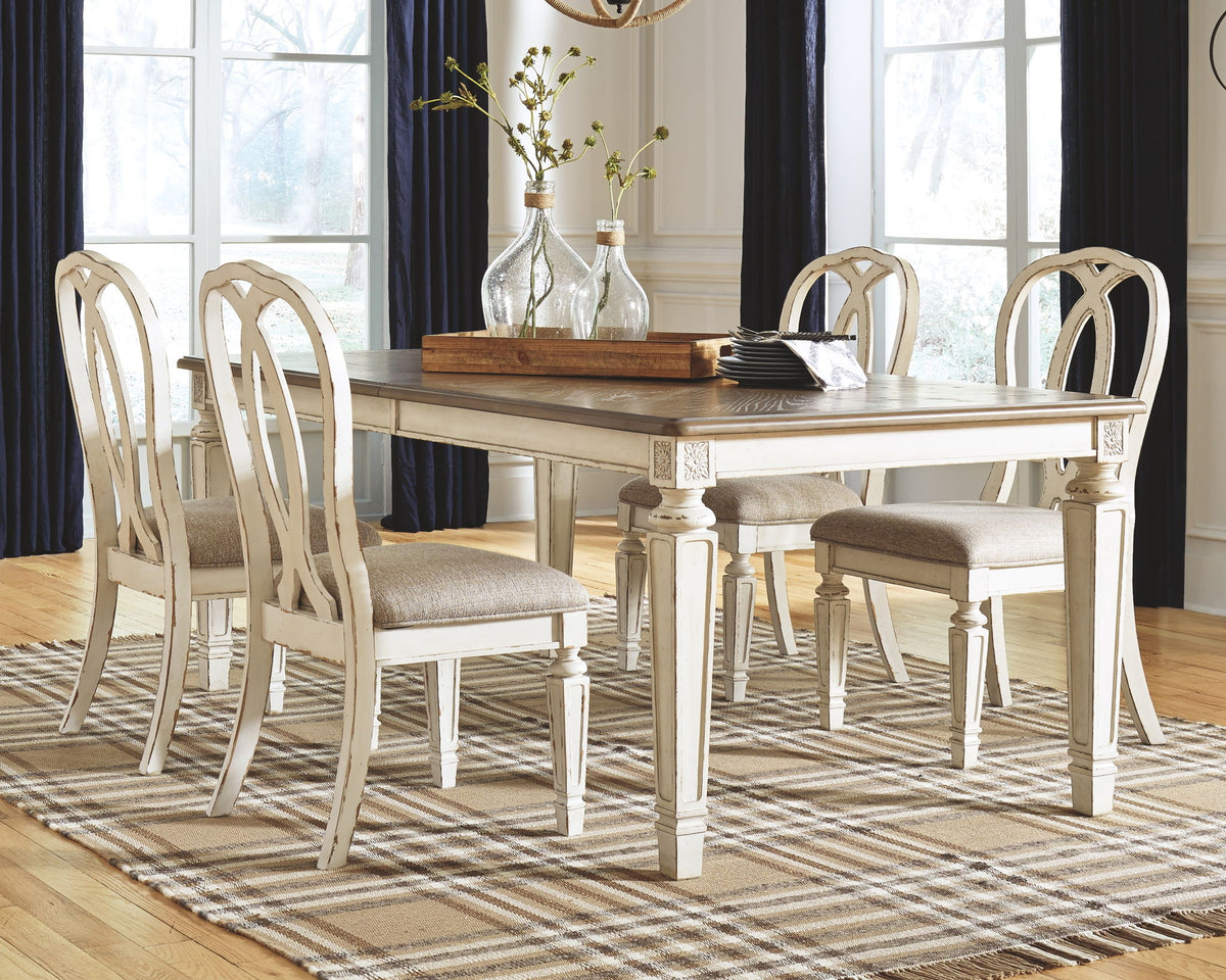 Realyn - Rectangular Dining Room Extension Table - Chipped White by Ashley – view 3