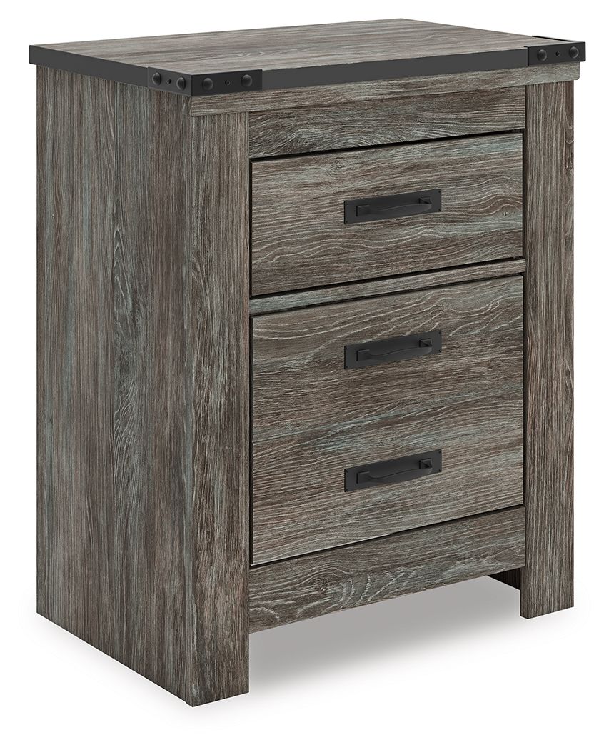 Frandern - Two Drawer Night Stand - Gray by Ashley – Nightstands