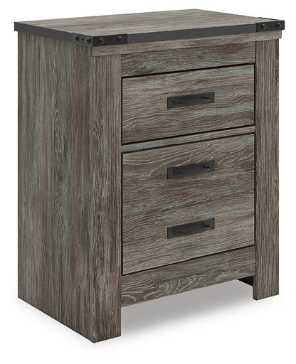 Frandern - Two Drawer Night Stand - Gray by Ashley – Nightstands