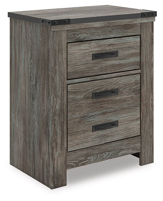 Frandern - Two Drawer Night Stand - Gray by Ashley – Nightstands