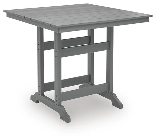 Sanctuary Beach - Square Counter Table With Umbrella Option - Dark Gray by Ashley – Dining Tables
