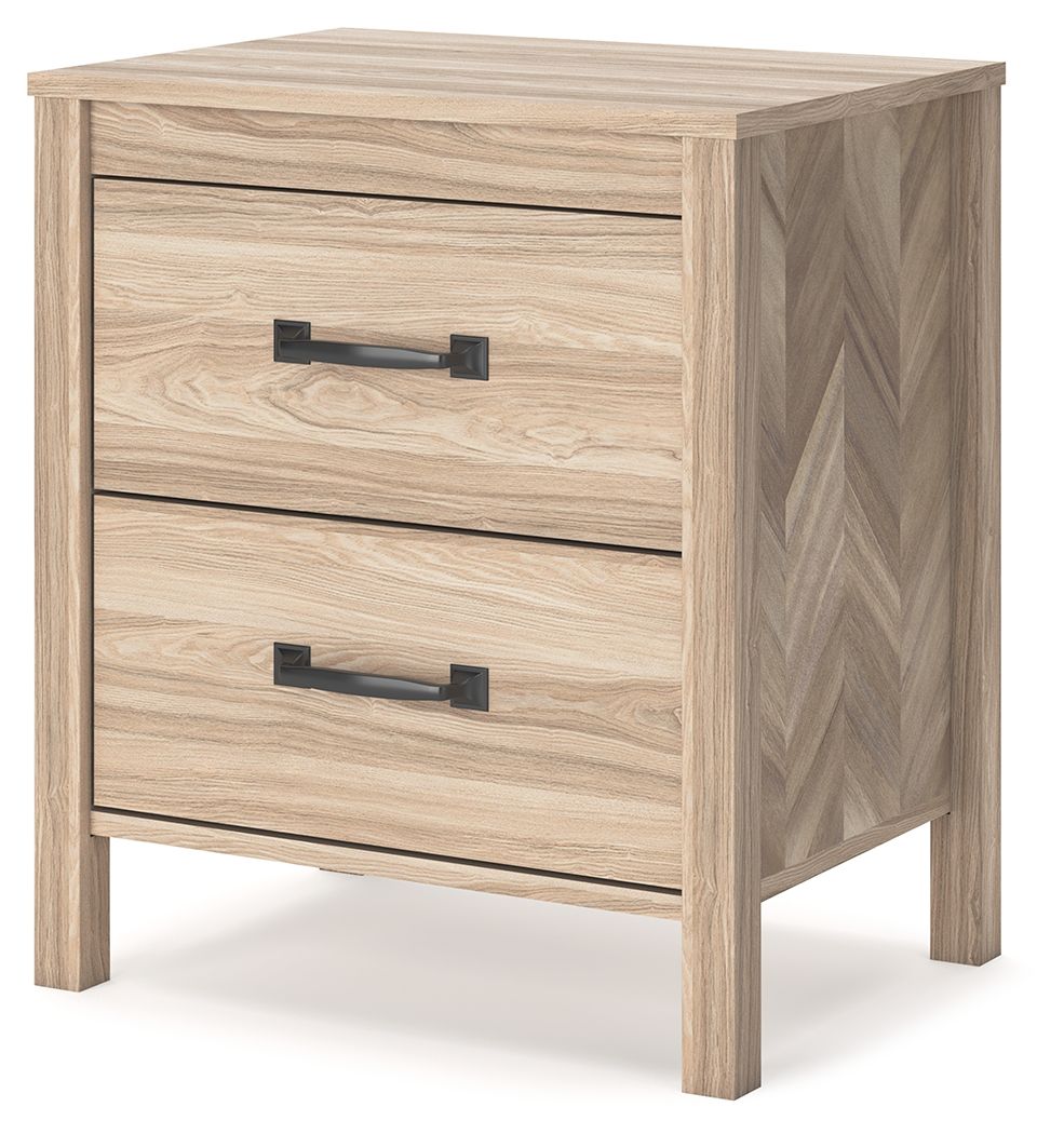 Battelle - Two Drawer Night Stand - Tan by Ashley – view 3